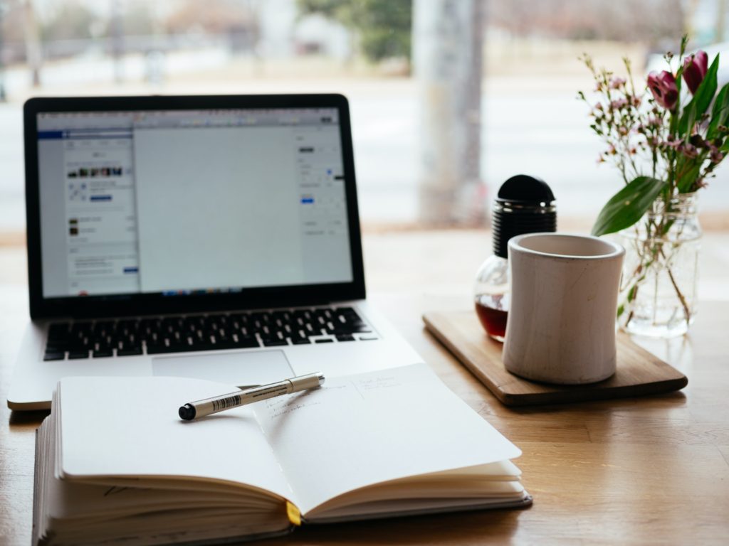 a laptop on a table