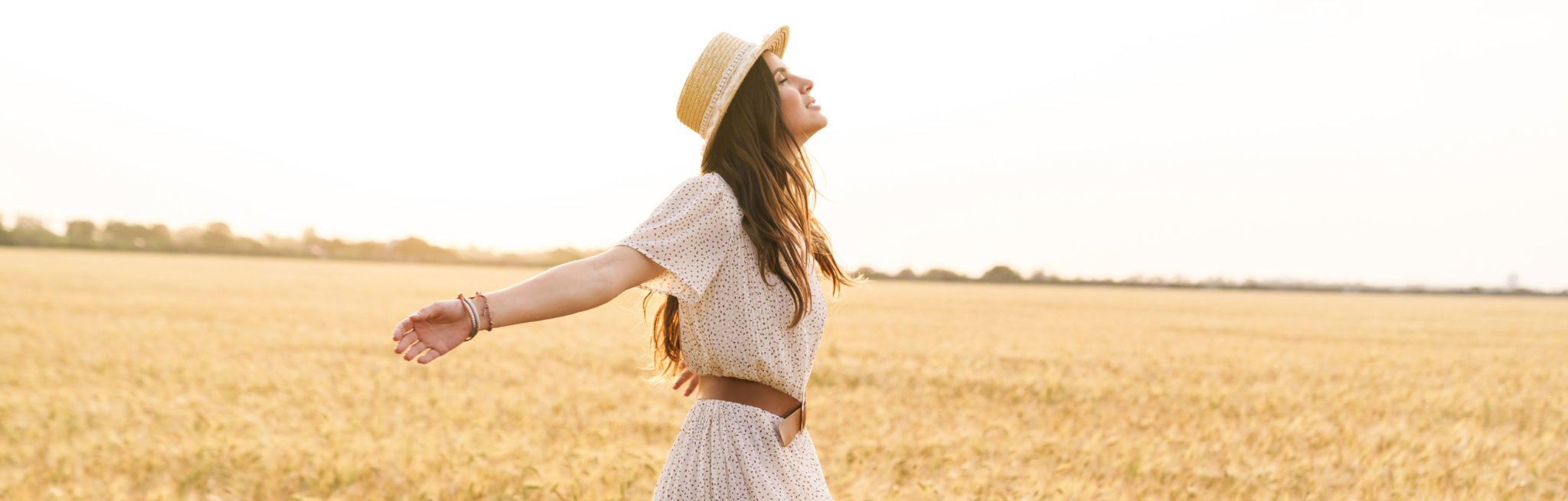 a person in a field