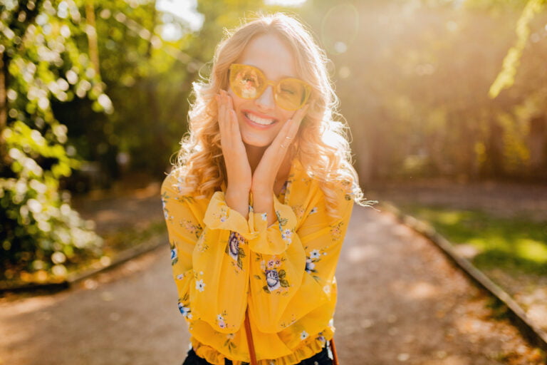 style, stylish woman in yellow blouse utc scaled